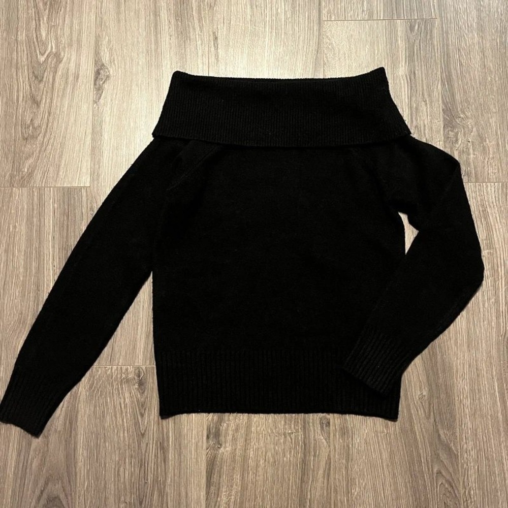 Lucky Brand Cloud Soft Off Shoulder Sweater Black XS